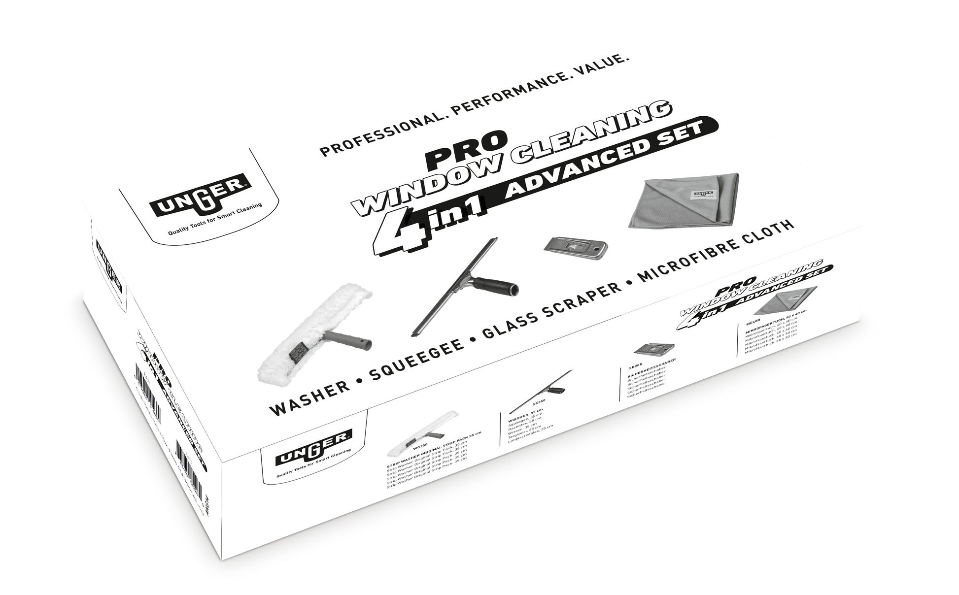 Unger AKG14 PRO Window Cleaning 4in1 Advanced Kit Glasset - Der Reinigungsberater